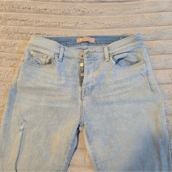 7 for all Mankind LUXE VINTAGE JOSEFINA JEANS Sz 29 Light Wash - Picture 7 of 16